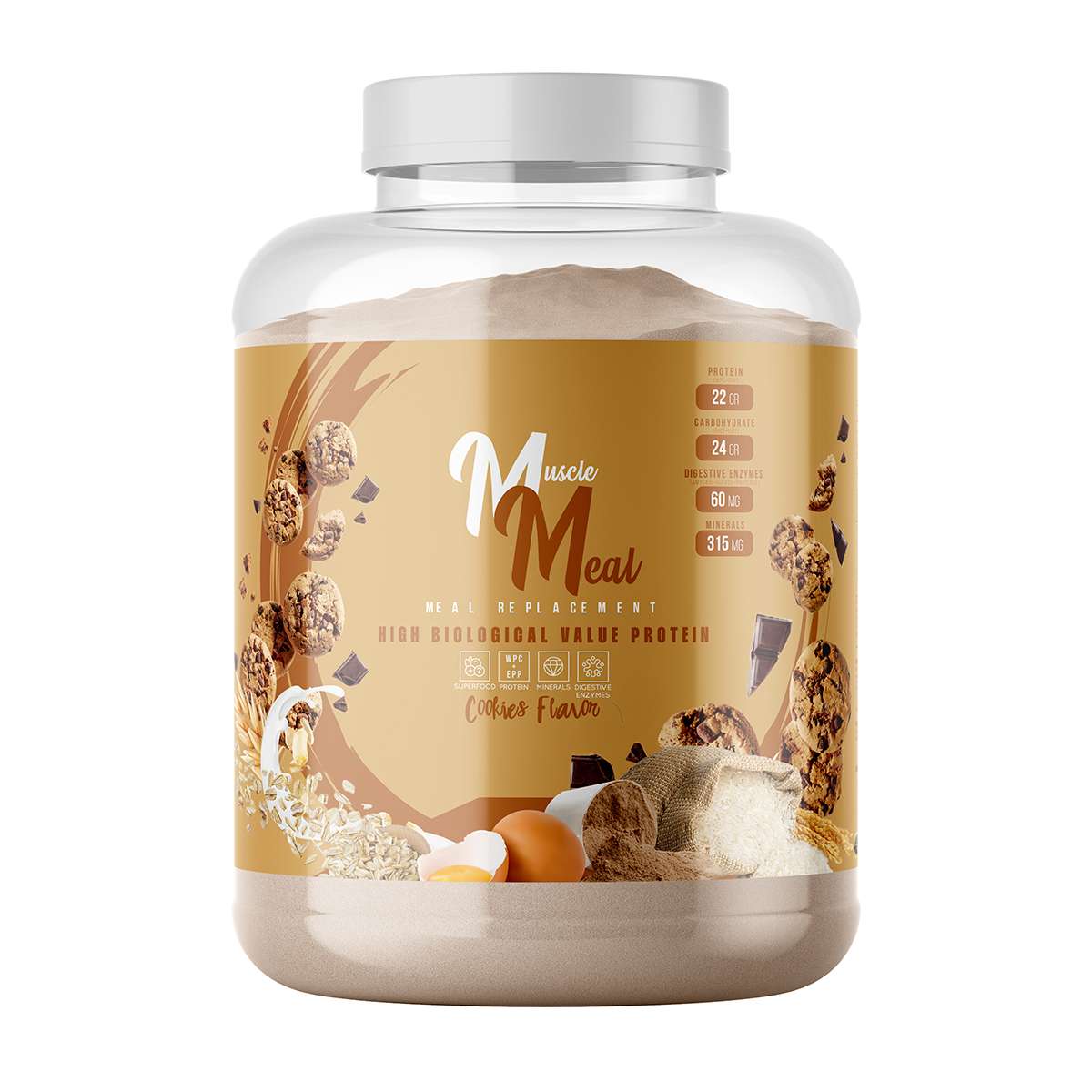 MUSCLE MEAL ÖĞÜN TOZU 2000 GR - Kurabiye