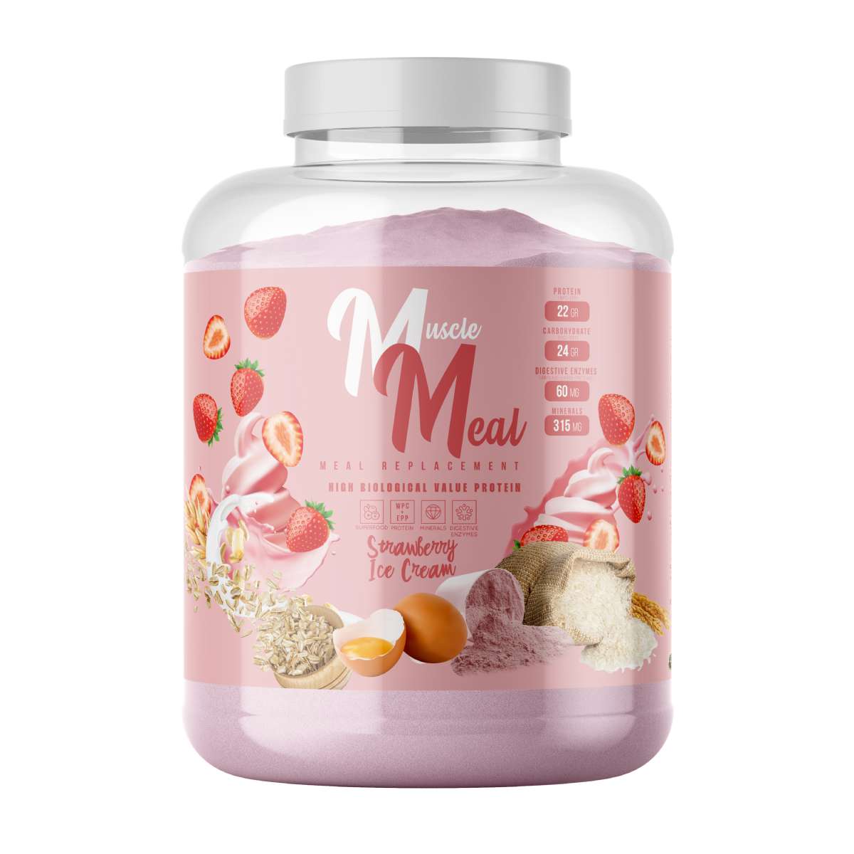 MUSCLE MEAL ÖĞÜN TOZU 2000 GR - Çilek